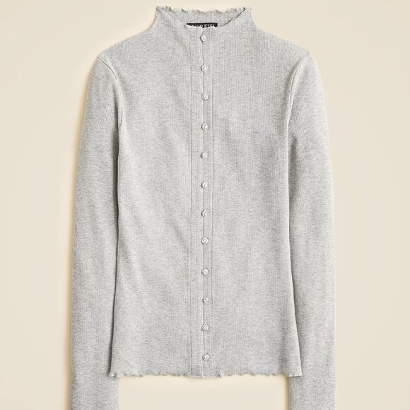 J. Crew Perfect Rib Cardigan with Jeweled Buttons NWT - Picture 1 of 7